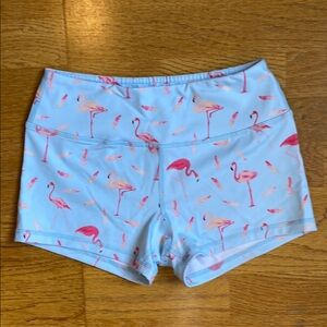 SAVAGE Barbell Flamingo Booty Shorts Size Small